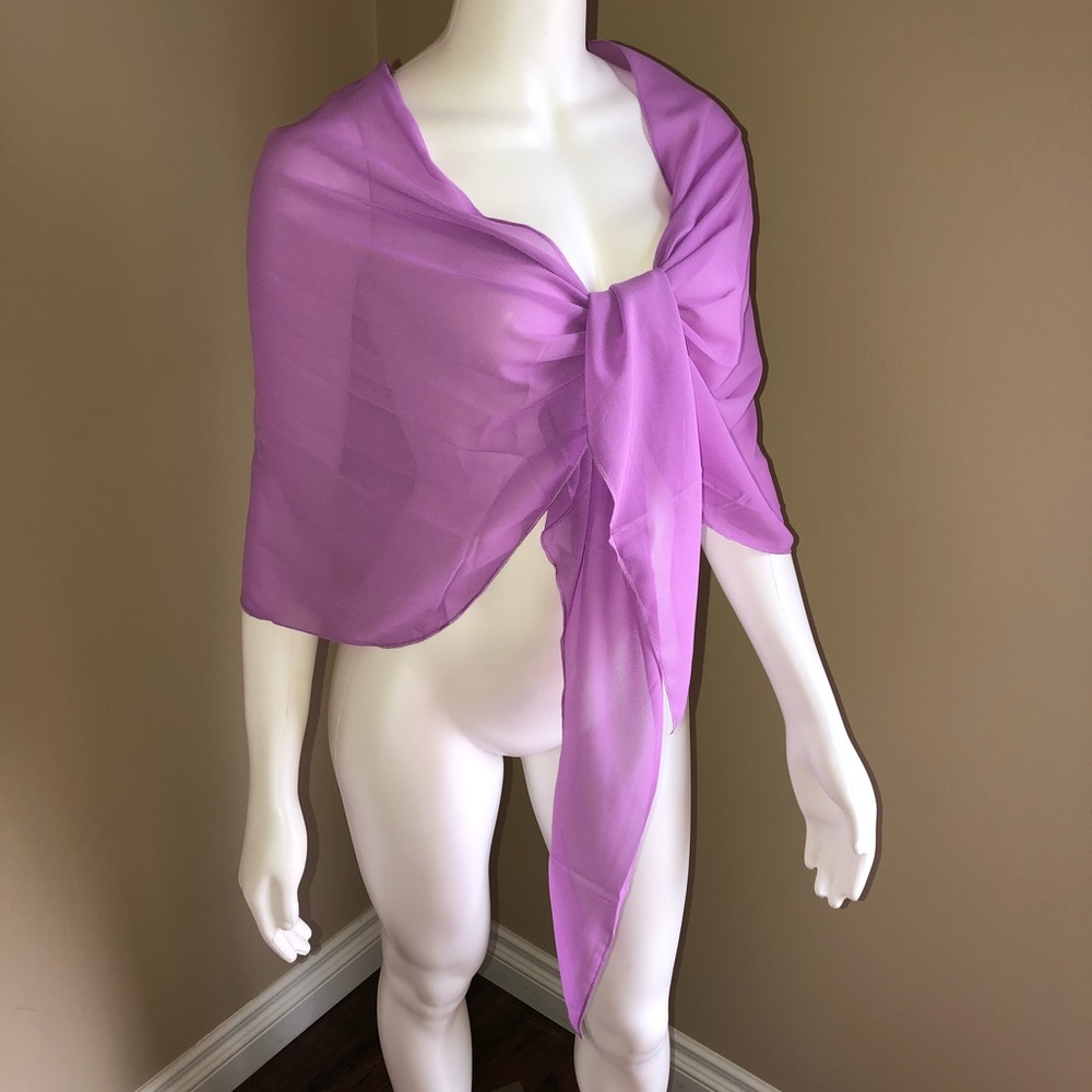 Scarf Wrap Sarong Purple Lavender Bathing Suit Bikini Cover Up Summer Essential
